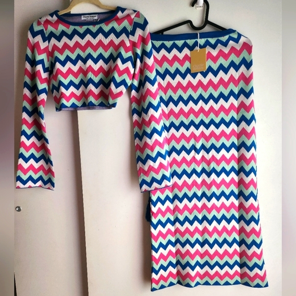 NWT Charlie Holiday 2 Pieces Set Candice Maxi Skirt and Top Size US 4 - Picture 9 of 12